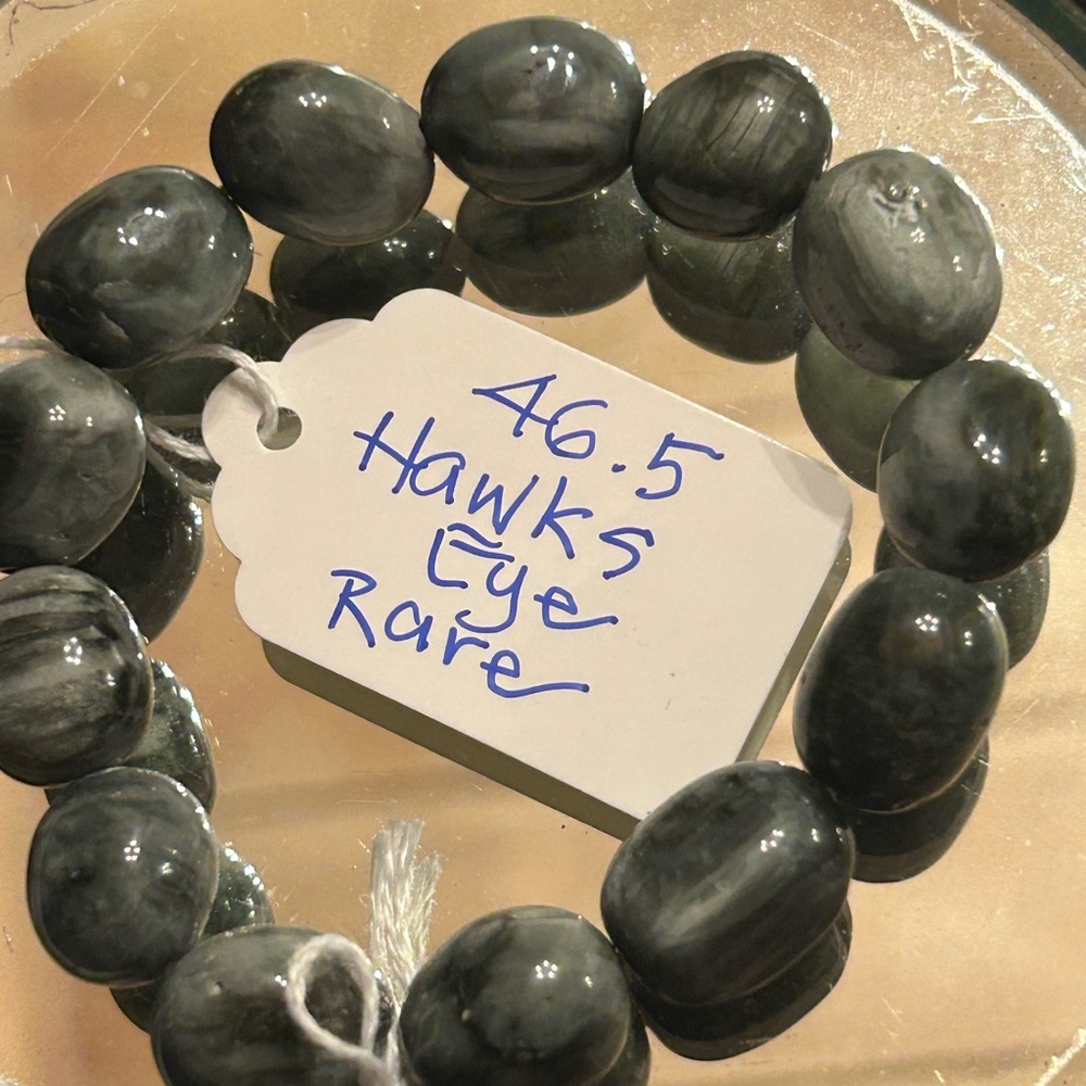 RARE HAWKS EYE stunning and unique beaded bracelet 😳